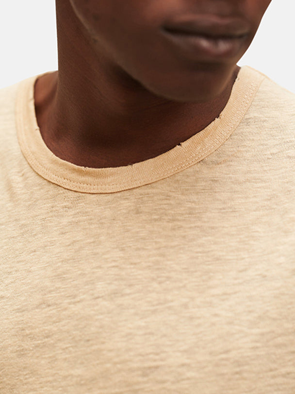 Cream Linen T-Shirt