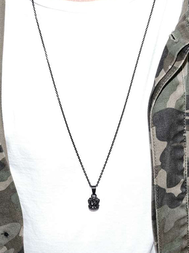 Crown Necklace X Black