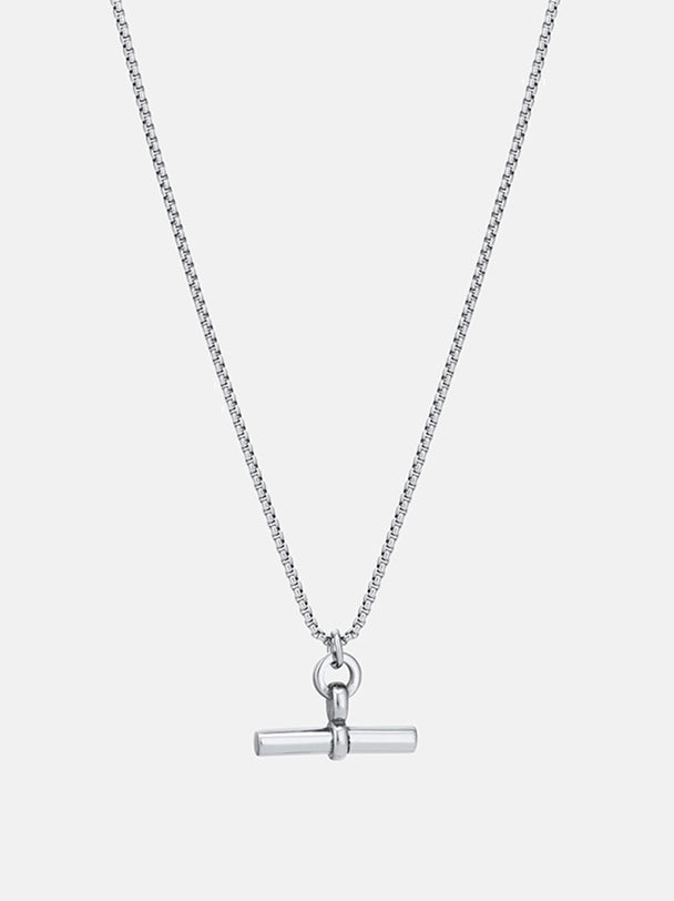 T X Silver Necklace