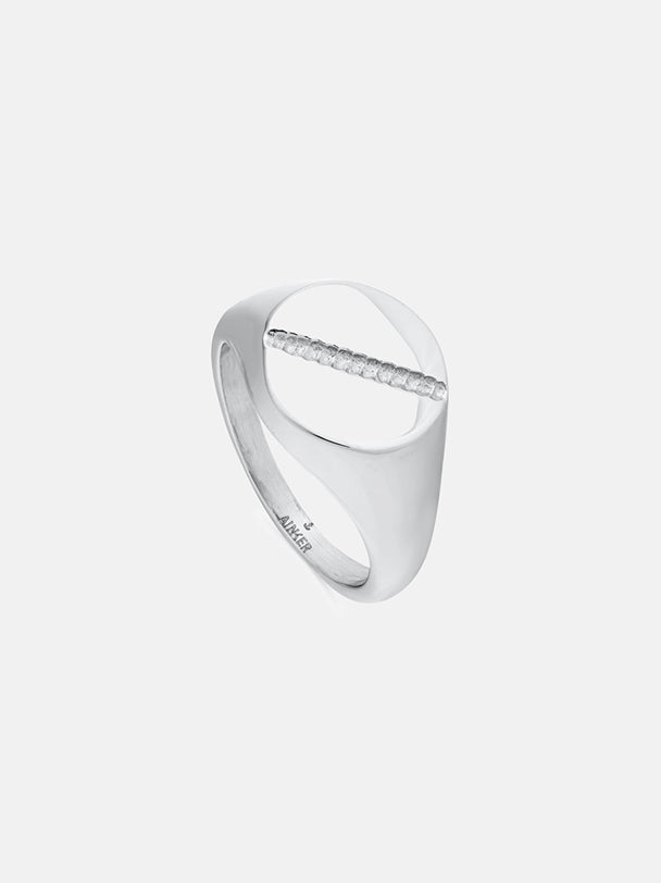 Zipper Ring X Silver